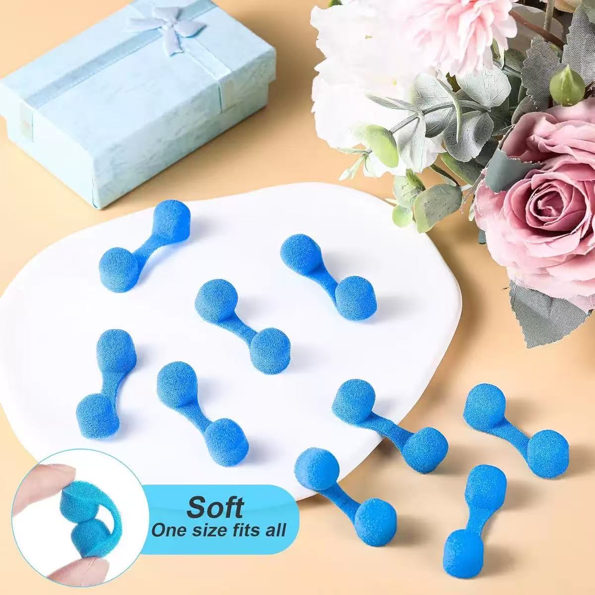 파란색 일회용 스펀지 코 필터 부드러운 방진 코마개 꽃 - Anti Pollution Mask 리뷰 및 가격